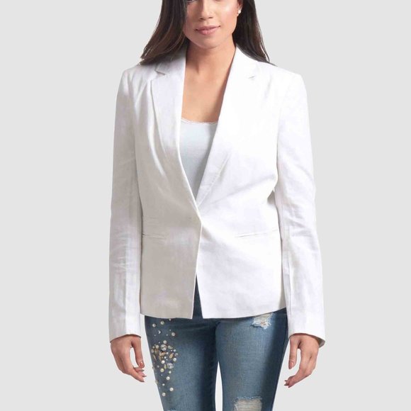 OLGYN Jackets & Blazers - OLGYN Women’s  Single Breasted White Blazer